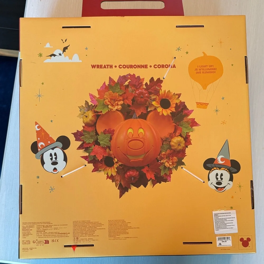 Disney (BRAND NEW) Autumn Mickey Mouse Pumpkin Wreath